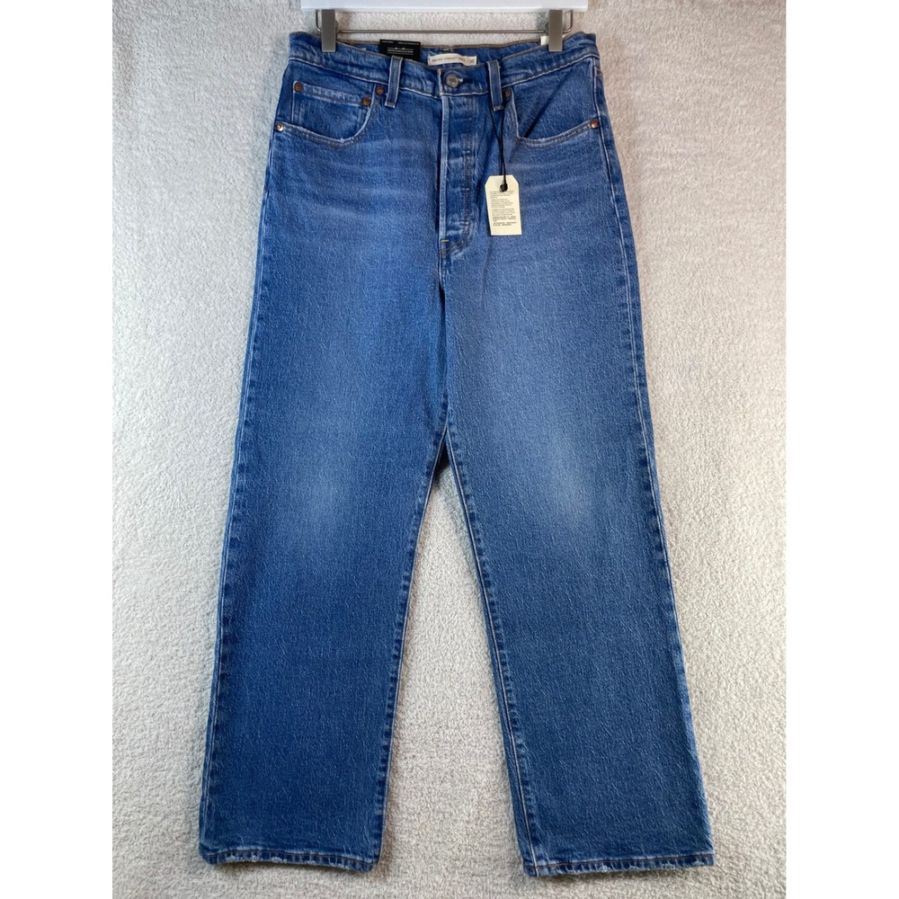 nwt levi's ribcage straight ankle premium jeans 30 jazz jive together 1990s Y2K